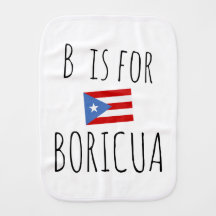 B comme Bébé Boricua Mouchoir à bavoir | Porto Ric