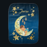 Linge De Bébé Baby Ganesha sleeping amongst the moon and stars<br><div class="desc">This illustration depicts baby Ganesha sleeping on a golden moon amongst the stars. The design is based on the Hindu dieu Ganesha (also known as Ganapati), the dieu with the head of a elephant. Ganesha is one of the most loved gods and is widely revered as the remover of obstacles...</div>