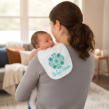 Cadeau de bébé personnalisé avec un joli motif flo