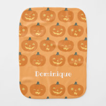 Linge de bébé Halloween Jack-o'-lantern personnali
