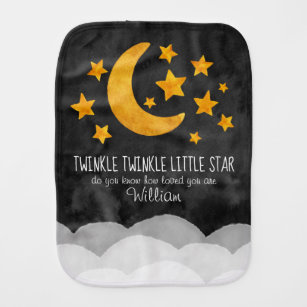 Linge De Bébé Twinkle personnalisé Little Star Moon & Stars  