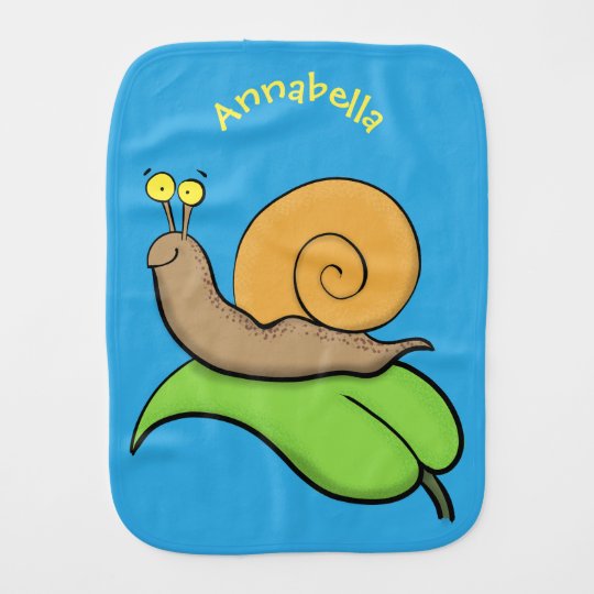 Linge De Bebe Un Escargot Mignon Et Heureux Sur Une Illustration Zazzle Be