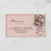 Linge de Carte de visite Floral rose Brown (Dos)