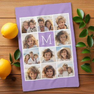Linge De Cuisine 11 Collage de grille de photos avec monogramme