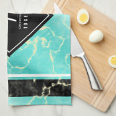 Linge De Cuisine 11ème anniversaire de Mariage turquoise (Quart Plié)