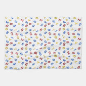 Linge De Cuisine 123 Rouge jaune bleu (Horizontal)