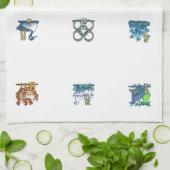 Linge De Cuisine 12 jours de Noël (Plié)