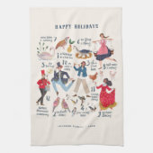 Linge De Cuisine 12 Jours de Noël Illustration classique (Vertical)