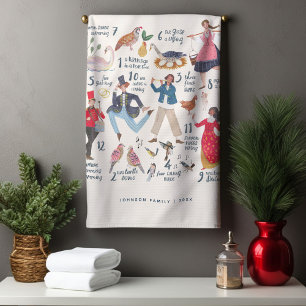 Linge De Cuisine 12 Jours de Noël Illustration classique