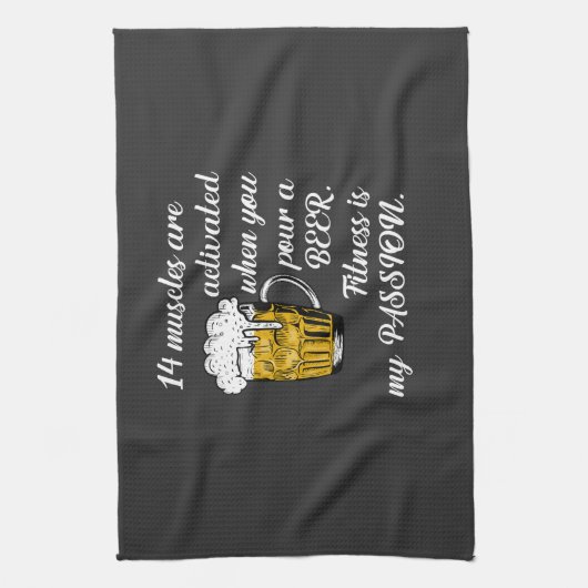 Linge De Cuisine 14 Muscles activés lorsque vous versez une bière. (Vertical)