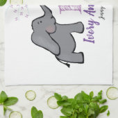 Linge De Cuisine 14e anniversaire de mariage d'ivoire éléphant mign (Plié)