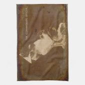 Linge De Cuisine 1906 L'officier commandant habillé chat RPPC (Vertical)