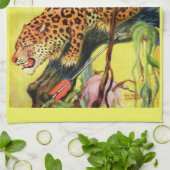 Linge De Cuisine 1929 Revue Saint-Nicolas empreinte de léopard (Plié)