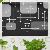 Linge De Cuisine 1950 Eames Era Art Crosshairs Black White (Plié)