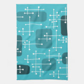 Linge De Cuisine 1950 Eames Era Art Crosshairs Turquoise (Vertical)