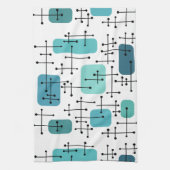 Linge De Cuisine 1950 Eames Era Art Crosshairs Turquoise (Vertical)