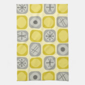 Linge De Cuisine 1950 Mod Art Soft Cubes Jaune Grey (Vertical)
