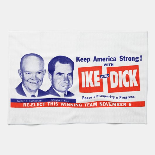 Linge De Cuisine 1956 Vote Ike et Dick (Horizontal)