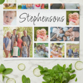 Linge De Cuisine 19 Photo Collage Modern Script Name (Plié)