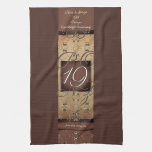 Linge De Cuisine 19e anniversaire du Mariage bronze foncé