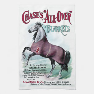 Linge De Cuisine 19e C. Couvertures Chase Horse