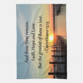 LINGE DE CUISINE 1 CORINTHIANS 13 CONCEPTION DE COUCHER DE SOLEIL (Vertical)