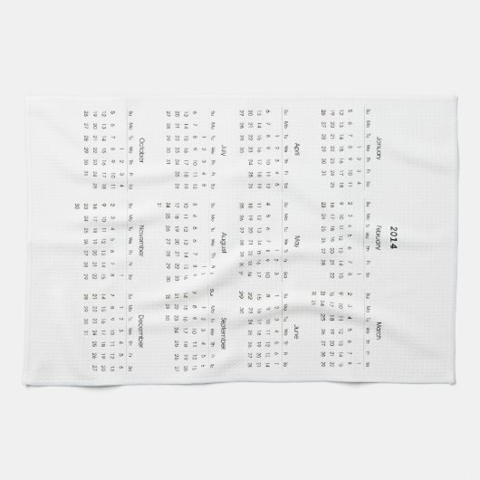 Linge De Cuisine 2014 cadeaux de calendrier (Horizontal)