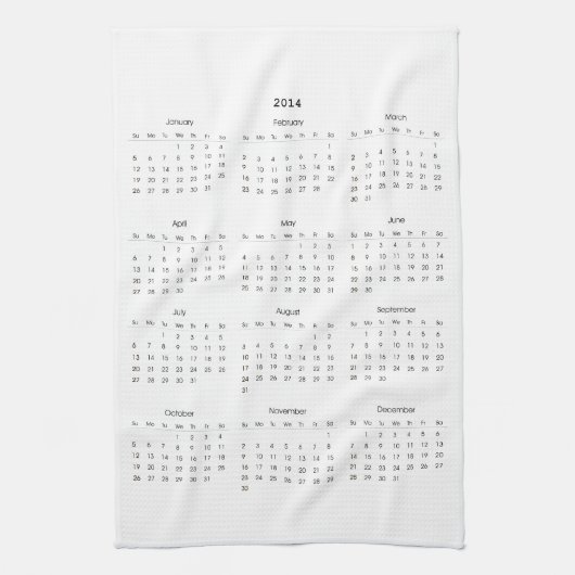 Linge De Cuisine 2014 cadeaux de calendrier (Vertical)
