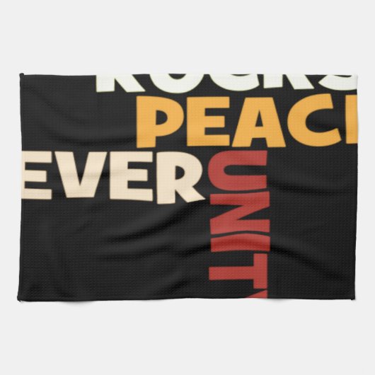 Linge De Cuisine 2014 Love Rocks Peace Art Imprimer (Horizontal)