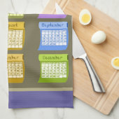 Linge De Cuisine 2020 calendrier lettres de tissu chiffres mois de  (Quart Plié)