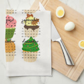 Linge De Cuisine 2021 Calendrier Cupcake Kitchen Tea Towel (Quart Plié)
