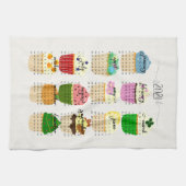 Linge De Cuisine 2021 Calendrier Cupcake Kitchen Tea Towel (Horizontal)