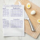 Linge De Cuisine 2022 Calendrier - Font de structure Veri Peri (Quart Plié)