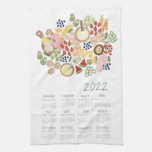 Linge De Cuisine 2022 Tea Towel Calendar Charcuterie Board Kitchen