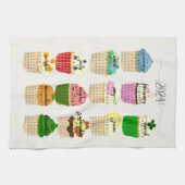 Linge De Cuisine 2024 Calendrier Cupcake Kitchen Tea Towel (Horizontal)