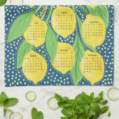 Linge De Cuisine 2024 Calendrier Vignes citron (Plié)