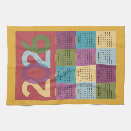 Linge De Cuisine 2026 Calendar (Horizontal)
