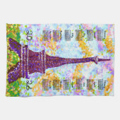 Linge De Cuisine 2026 Calendar Eiffel Tower Pointillism Landscape  (Horizontal)