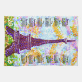 Linge De Cuisine 2026 Calendar Eiffel Tower Pointillism Landscape (Horizontal)