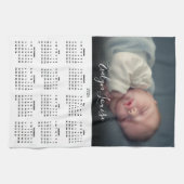 Linge De Cuisine 2026 Calendar Elegant Script Name Photo  (Horizontal)