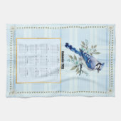 Linge De Cuisine 2026 Calendar Towel Bluejay 2 (Horizontal)
