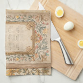 Linge De Cuisine 2026 Calendar Towel Ten Commandments Monastic (Quart Plié)