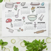 Linge De Cuisine 2026 Calendrier des ustensiles de cuisine (Plié)