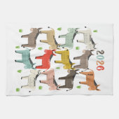 Linge De Cuisine 2026 Calendrier Tons de la Terre âne (Horizontal)