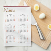 Linge De Cuisine 2026 Coffee Lovers KItchen Tea Towel Calendar (Quart Plié)