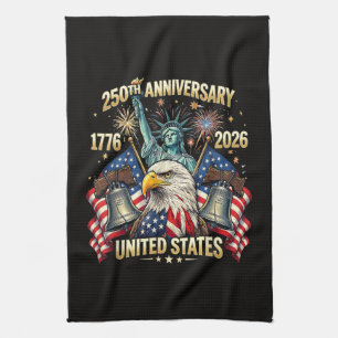 Linge De Cuisine 250 Ans Anniversaire Américain 1776-2026 Drapeau U