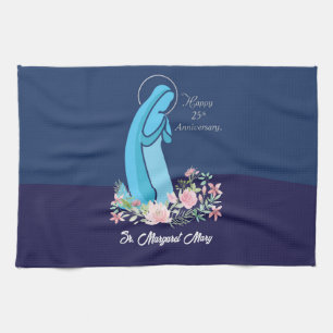 Linge De Cuisine 25e anniversaire de la vie religieuse Nun Fleur ro