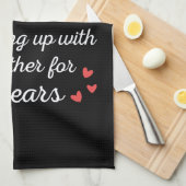 Linge De Cuisine 25e anniversaire du Mariage I - Couple drôle d'arg (Quart Plié)