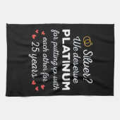 Linge De Cuisine 25e anniversaire du Mariage I - Couple drôle d'arg (Horizontal)