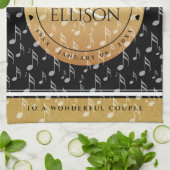 Linge De Cuisine 27e anniversaire du Mariage de musique (Plié)